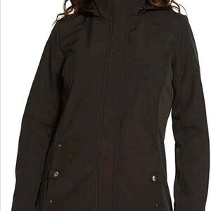 Women's Hooded Midweight Softshell A-Line Walker Jacket  by Weatherproof Size M